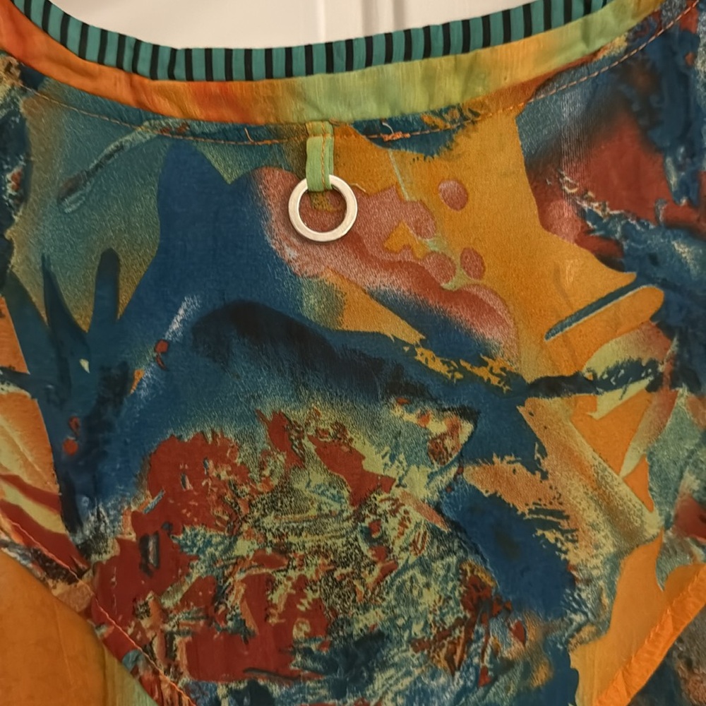 Colorful Sleeveless Midi Dress Large-Petite - Picture 4 of 4